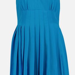 Marc Jacobs 'Frances' ~ Blue Silk Pleated Flare Party Dress 4