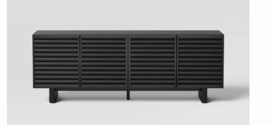 TV Stand Up To 55’. Black Stand adjustable Shelves