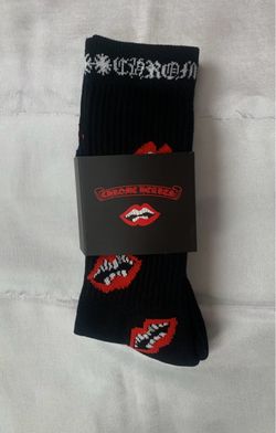 Black Chrome Heart Socks For Men/Women