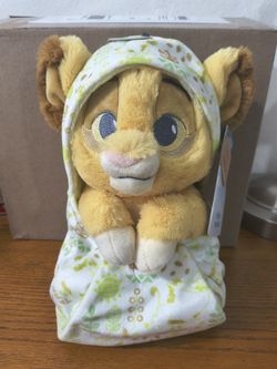 NWT!! Disney Parks Babies Baby Simba Lion King Blanket Pouch Plush 