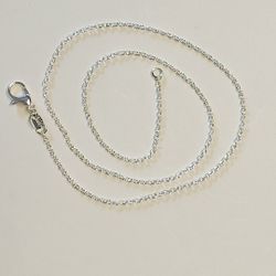 16" Cable Necklace .925 Sterling Silver Stamped Unisex Jewelry 1mm