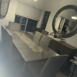Dining Table With A Chair Very Good Condition. It’s Like A New And Cabinet.