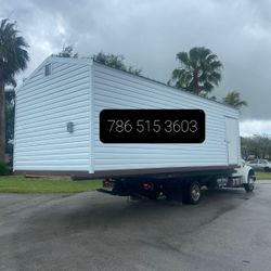 Sheds Relocated, Movemos Casita De Patio Container Rv Trailer 