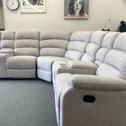 New Fabric Recliner Sectional Couch/ Free Delivery 
