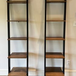 SET West Elm Open Book Shelves