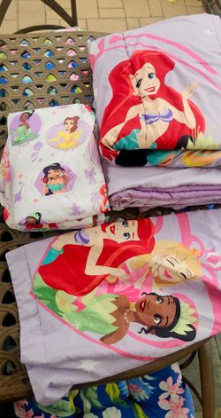 Princess twin bed set cover sheet