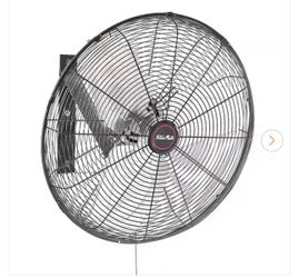 20 in. Black Indoor/Outdoor Wall Mount 3-Speed Ceiling Fan Commercial Grade Fan Air Circulator