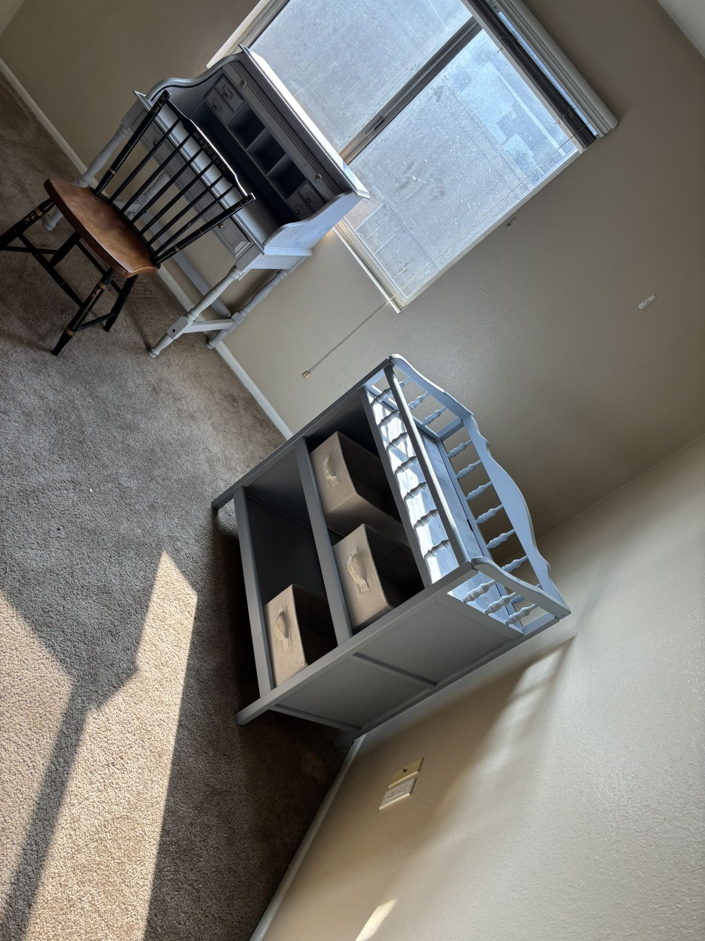 Gray Changing Table