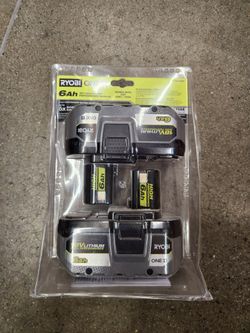 Ryobi ONE+ 18V 6Ah Lithium Battery 2-Pack
