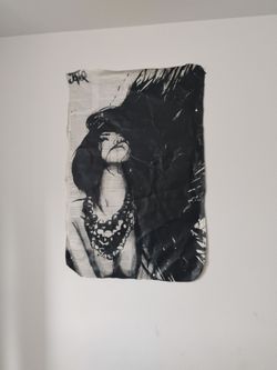 Loui Jover Black and White Art Print on Newsprint