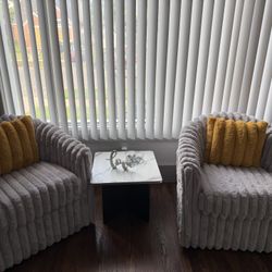 Swivel Chairs (rabbit Fur)