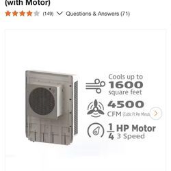 4500 CFM 3-Speed Window Evaporative Cooler for 1600 sq. ft. (with Motor) 