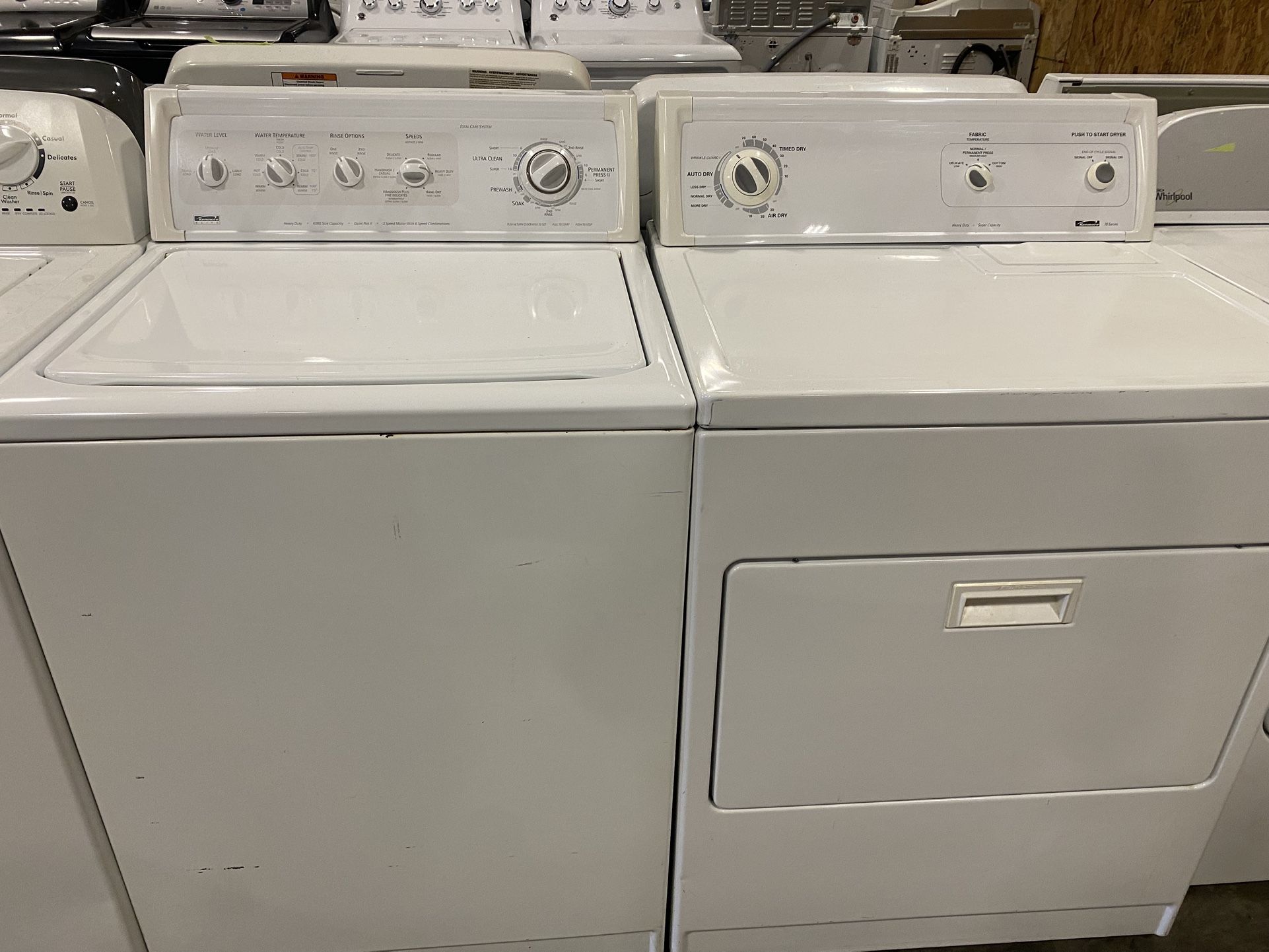 KENMORE XL OLD SCHOOL VERY RELIABLE WASHER DRYER SET WARRANTY DELIVERY ETC.