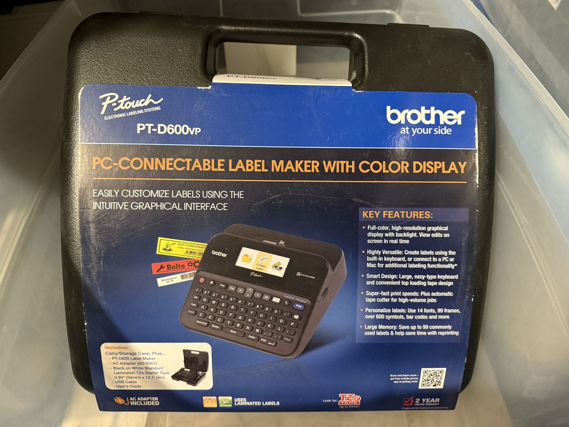 Brother P-touch Label Maker - PT-D600vp - New In Box
