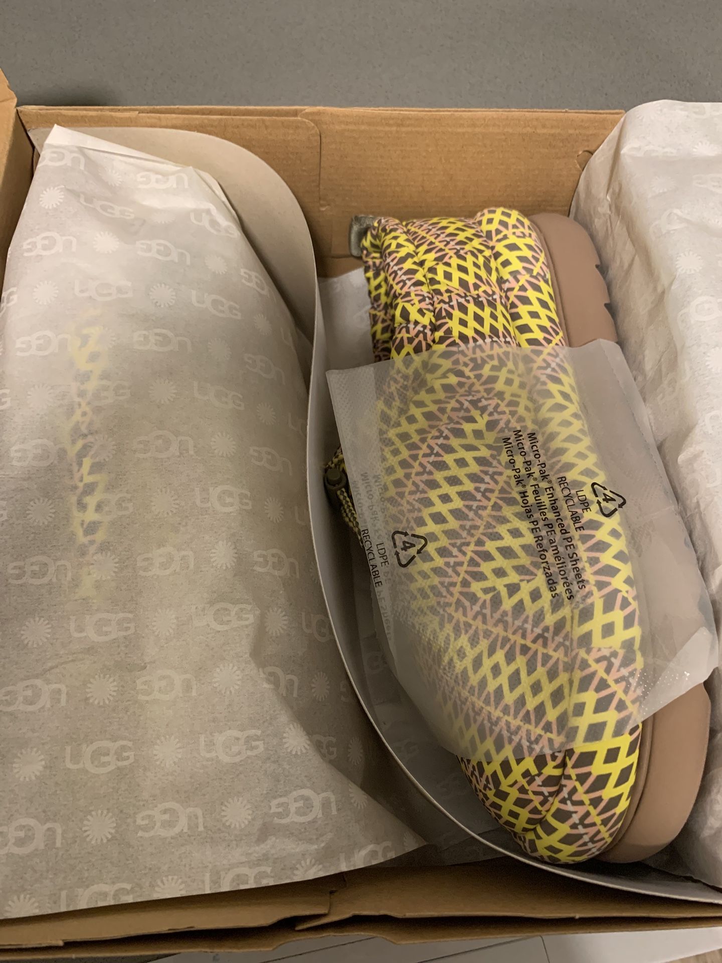 UGG Yellow Heritage Braid Clog Size 12