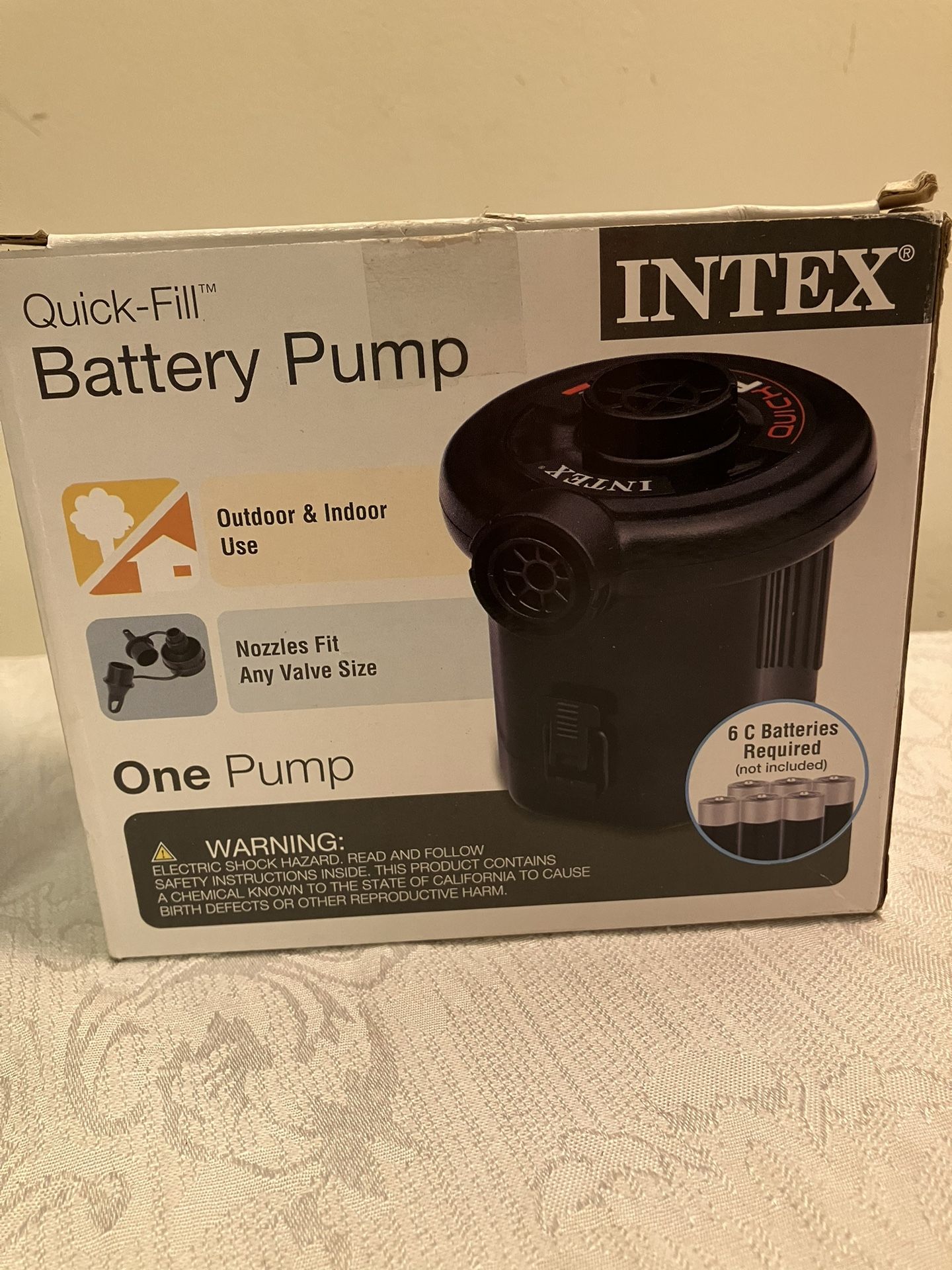 Battery Air Mattress Pump & Car Connection Air Pump