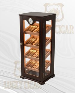 4-Tier Commercial Humidor – Countertop Display
