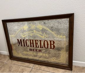 Vintage Michelob Beer Bar Mirror 26" x 18"