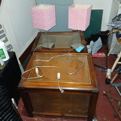 2 End Tables And Lamps