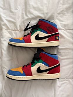 Used Nike Air Jordan 1 - “Blue the Great” Multicolor Shoes - Size 9.5 Men (OFFER ME A PRICE)