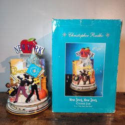 Christopher Radko “New York New York” Musical Cookie Jar NYC Skyline BNIB RARE