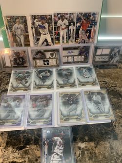 17 Baseball Cards Autos numbered colored and more
