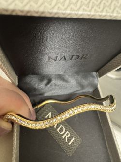 Nadri Gold With CZ Bangle Bracelet