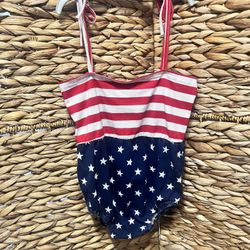 Patriotic Baby Girl Romper