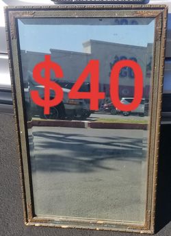 Vintage Mirror Hardwood Frame approx. 2' x 3'