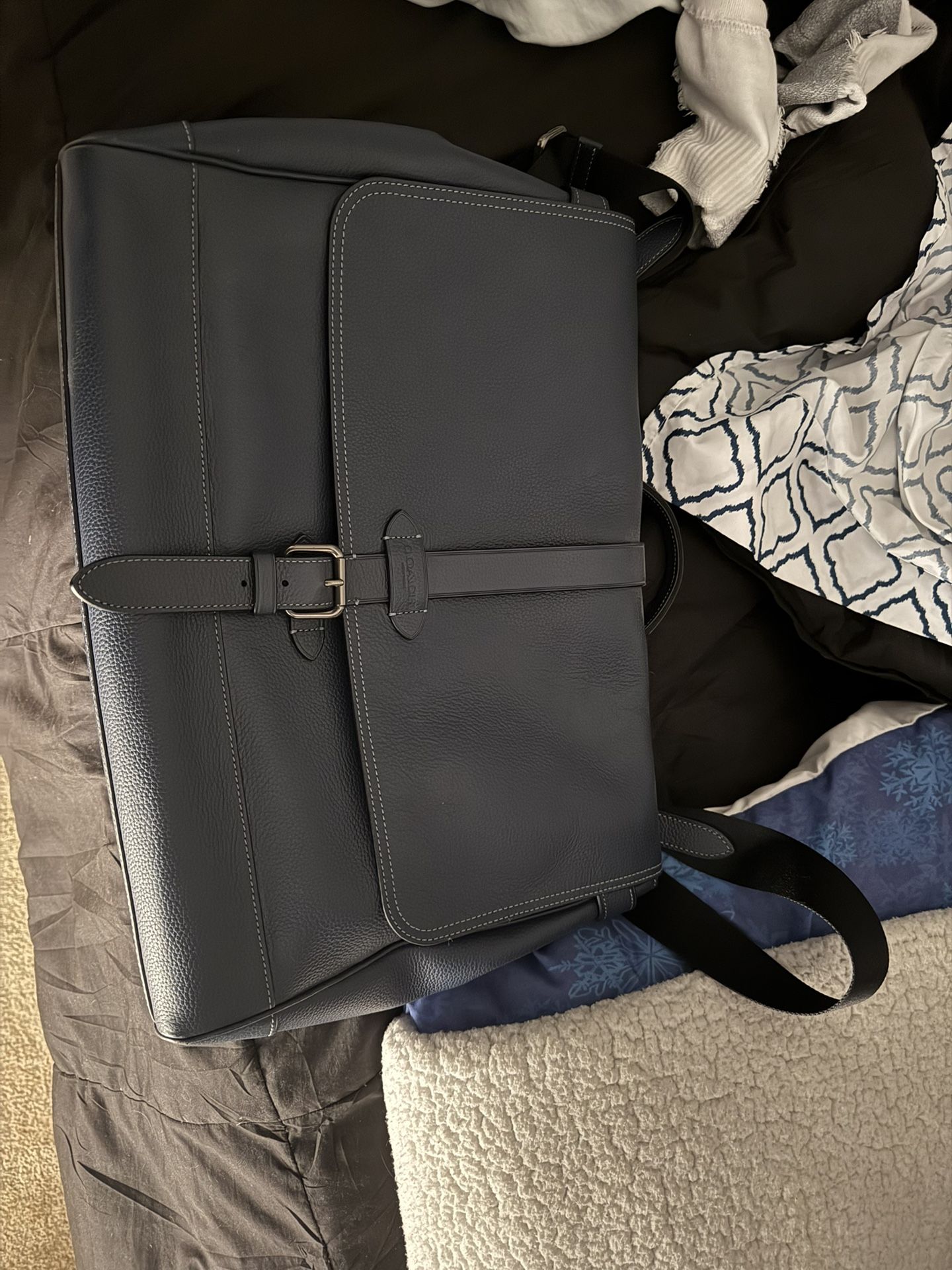 Blue Coach Messenger Bag