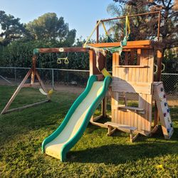 Children's Outdoors Swing + Play Set