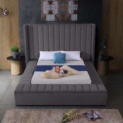 Brand New Velvet Storage Bed