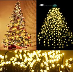 Christmas Tree Lights Decorations - Christmas Lights for Tree 400LED Waterproof, 6.6FT x 8 Strands Christmas Tree Decorations 8 Modes Christmas Tree S