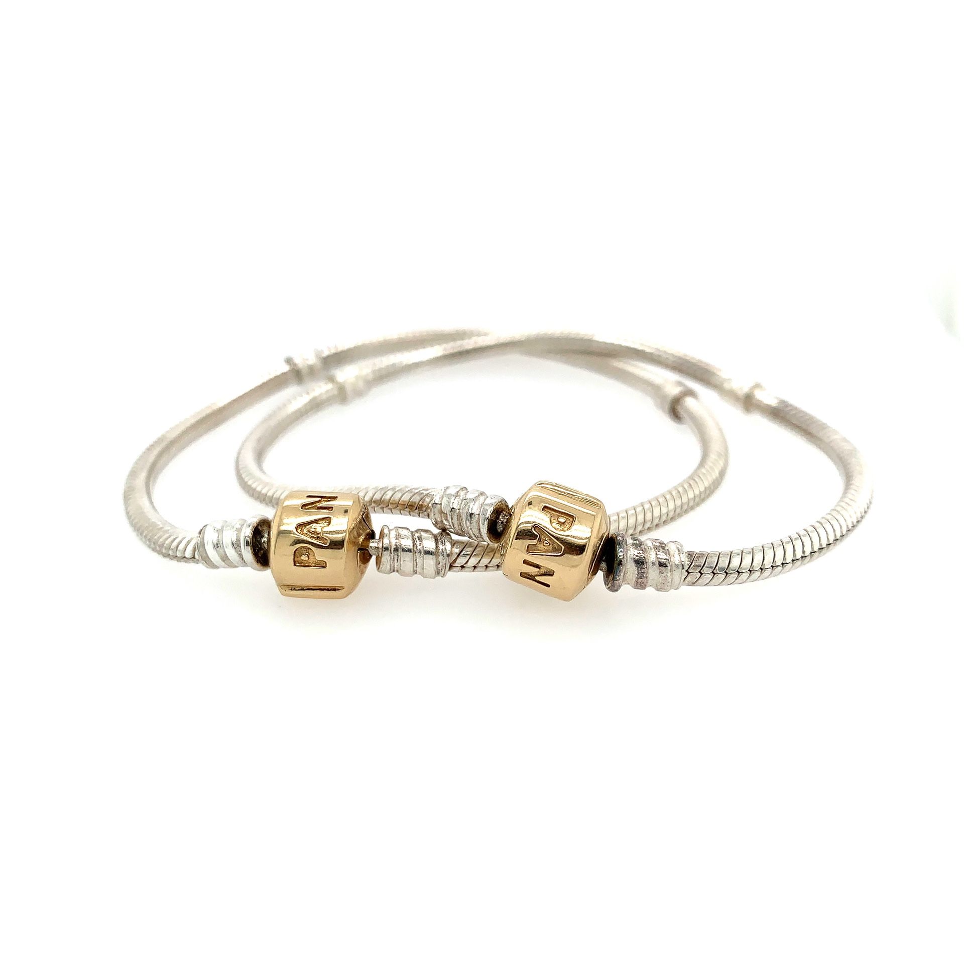 2 Pandora gold Clasp bracelet