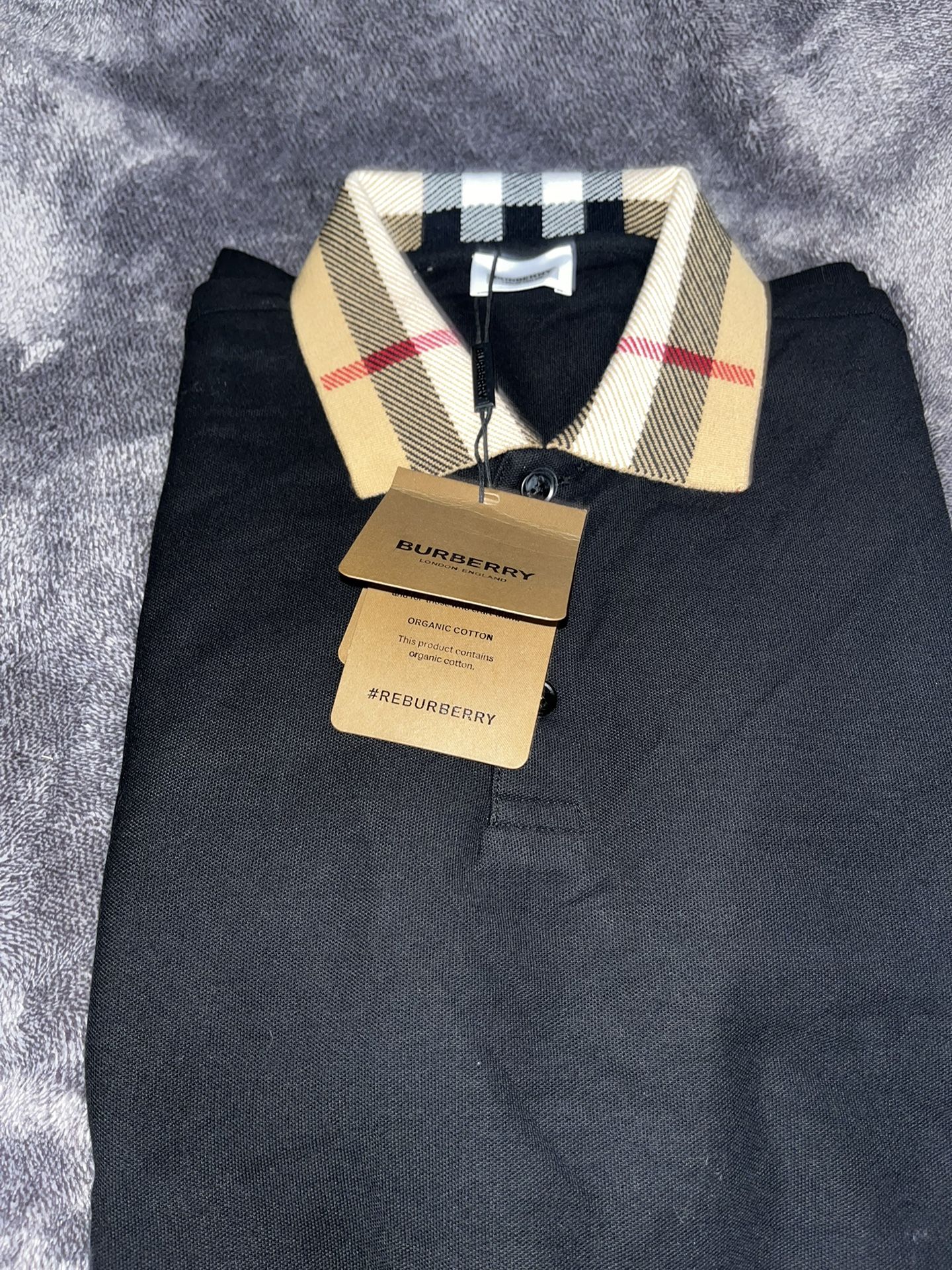 Black Burberry Polo Shirt