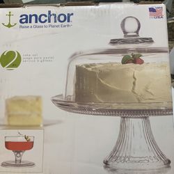 Cake Set. Glass. 