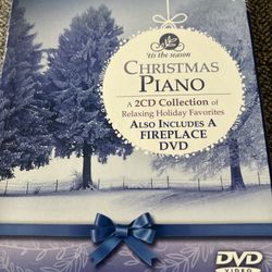 Tis the Season Christmas Piano 2 CD Collection With Fireplace DVD