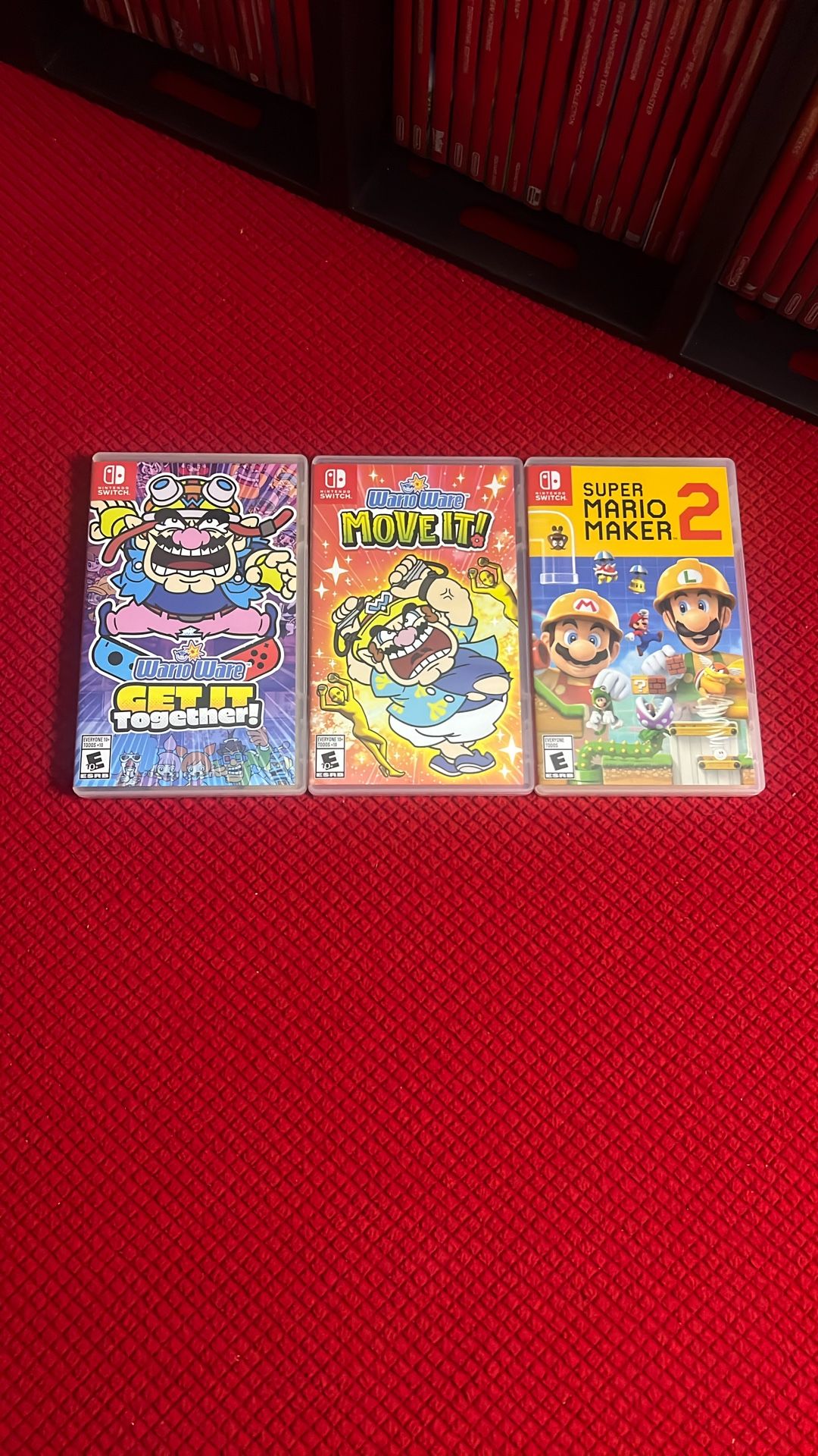 Nintendo Switch Games. Wario ware Get It Together, Wario Ware Move It, Super Mario Maker 2