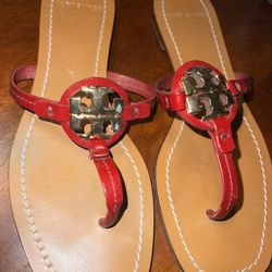 Tory Burch Mini Miller Leather Thong Sandals 