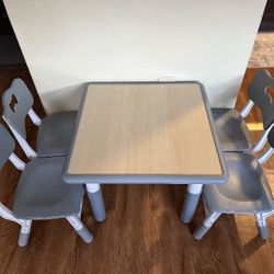 Kids Adjustable Table And Chairs 