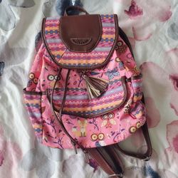 Unionbay Pink Tribal Pattern Backpack