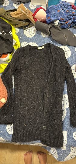 Madewell charcoal knit cardigan
