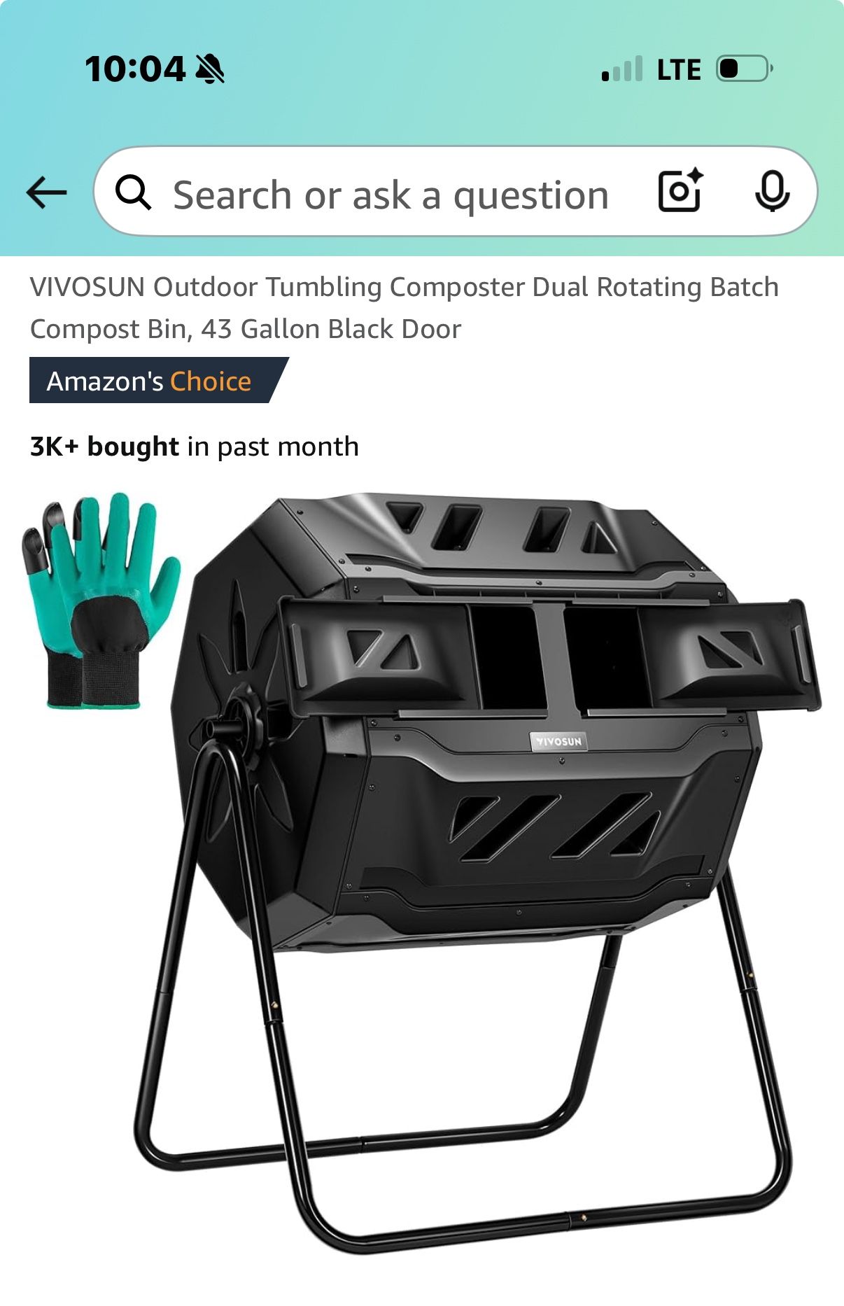 Tumbler Compost Bin