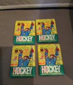 4 unopened 1990-91 OPC packs