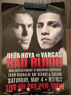 De La Hoya vs Vargas Bad Blood Boxing Poster