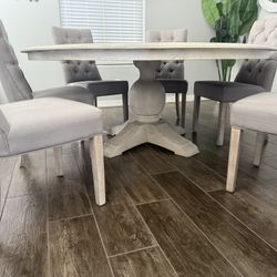 Round dining Table And 8 Chairs