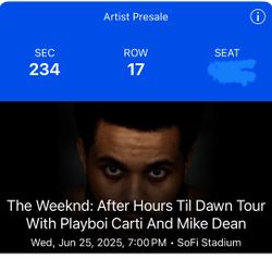 The Weeknd SOFI Inglewood 