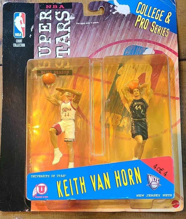 Vintage NBA Court Collection Super Stars Keith Van Horn University of Utah NIB toy