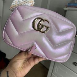 Small Gucci Iridescent Marmont Shoulder Bag