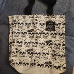 Skull Canvas Tote Bag